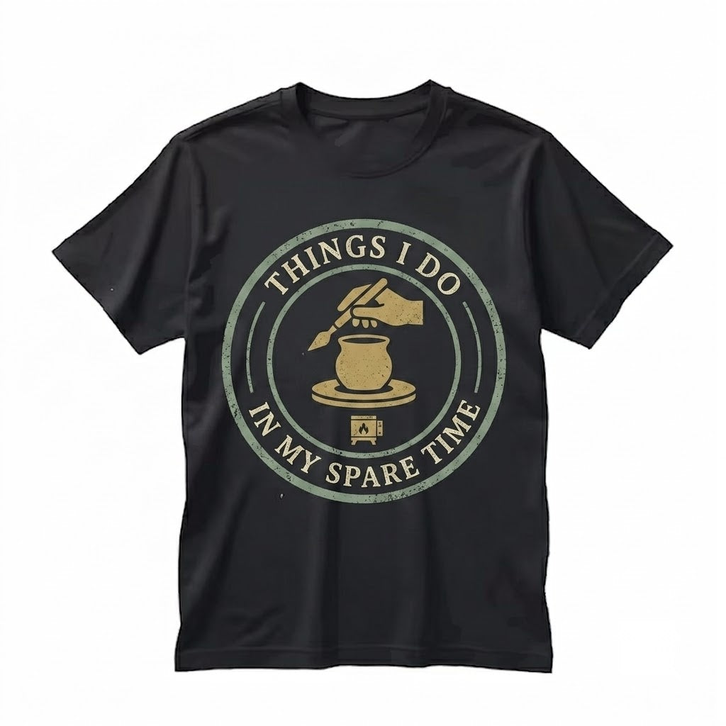 Funny Things I Do In My Spare Time Pottery Ceramics Lover Gift Graphic Illustration Unisex TShirt