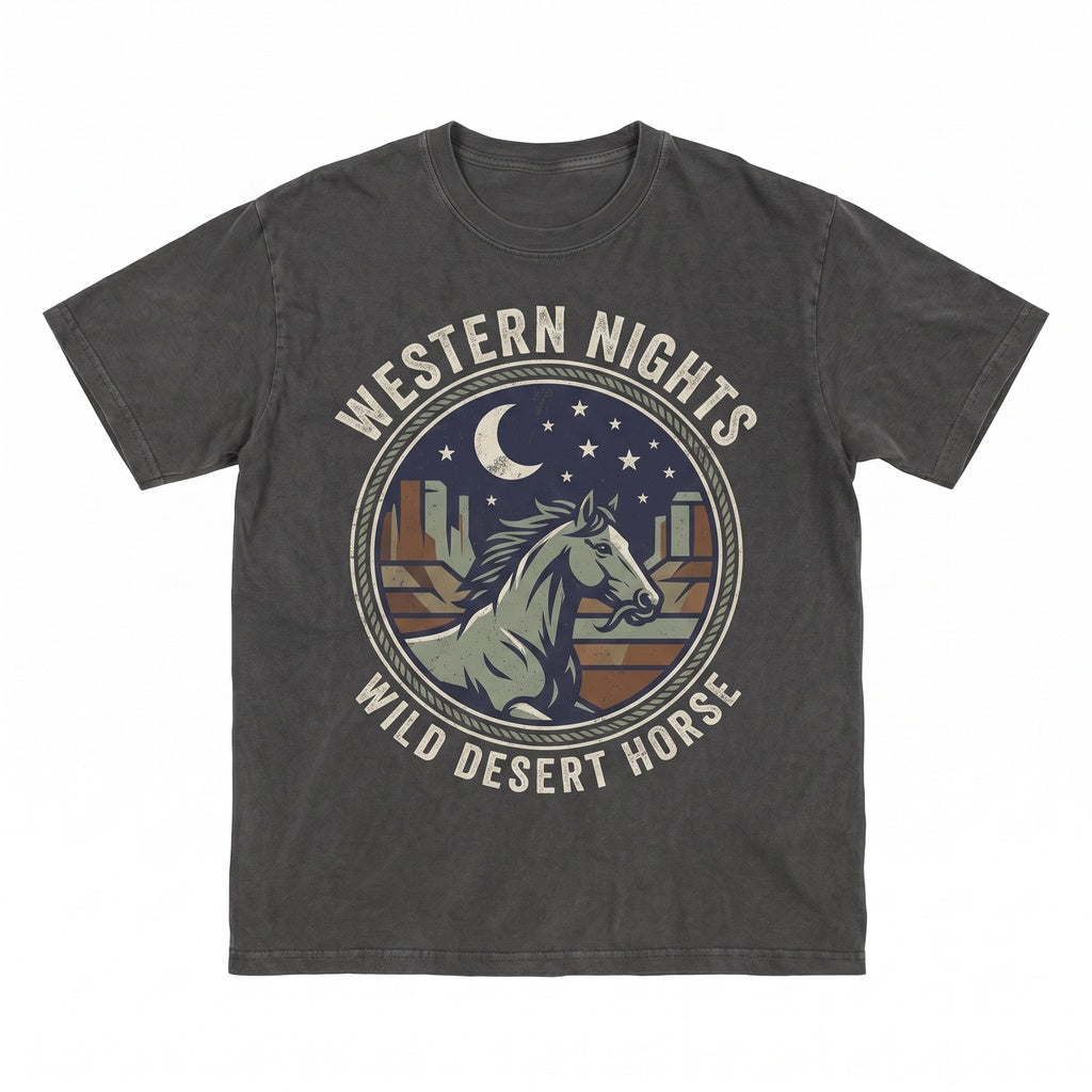 90s Vintage Wild Horses Graphic Country Desert Western Cowboy Cowgirl Gift Unisex TShirt