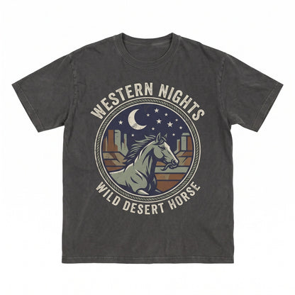 90s Vintage Wild Horses Graphic Country Desert Western Cowboy Cowgirl Gift Unisex TShirt