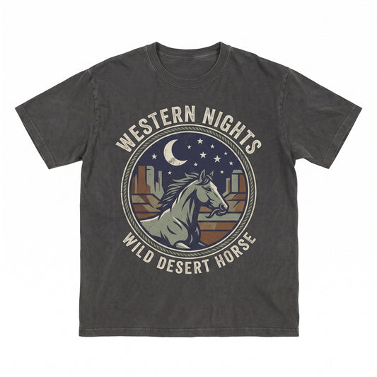 90s Vintage Wild Horses Graphic Country Desert Western Cowboy Cowgirl Gift Unisex TShirt