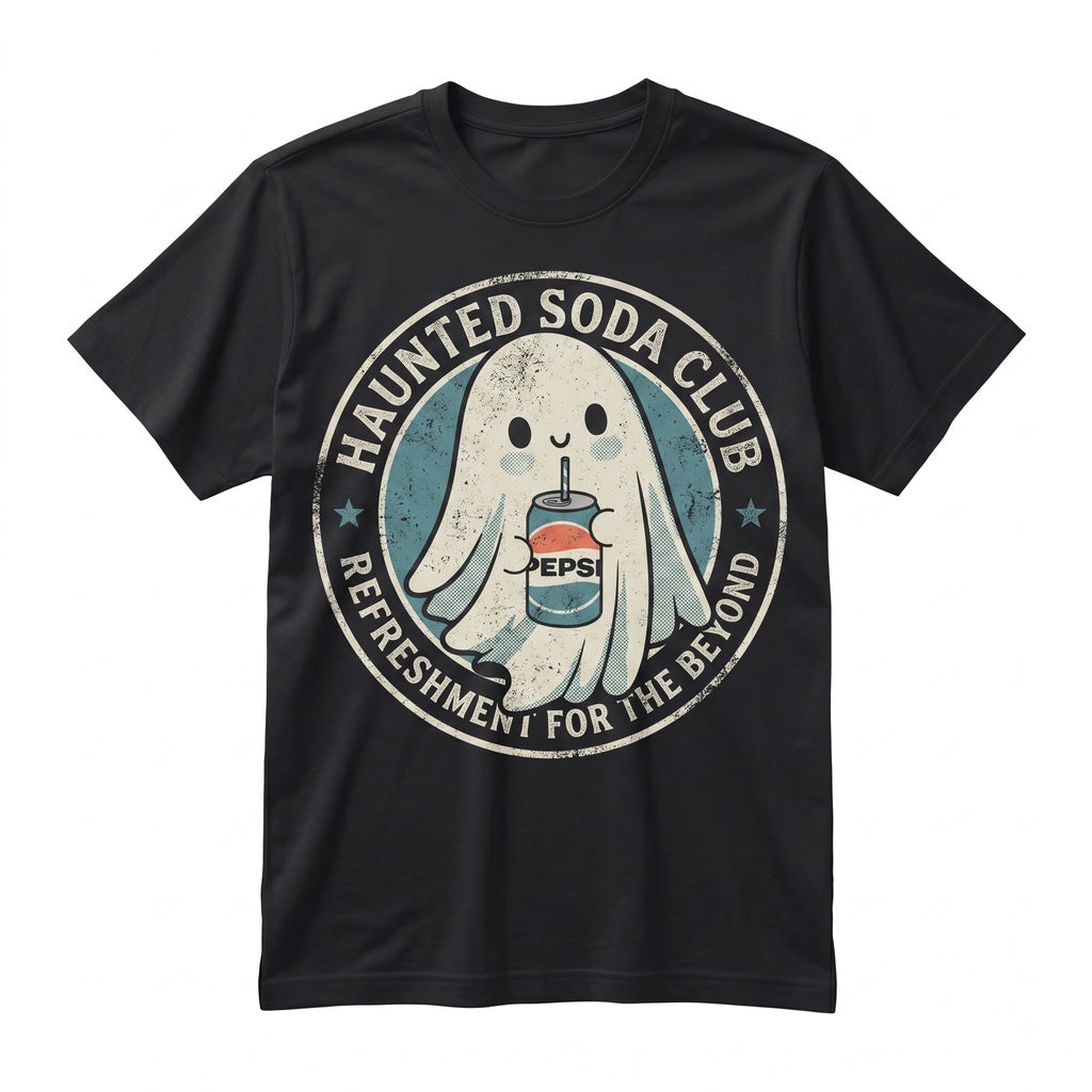 Funny Retro Spooky Cola Ghost Graphic Soda Pop Lover Halloween Apparel Unisex TShirt