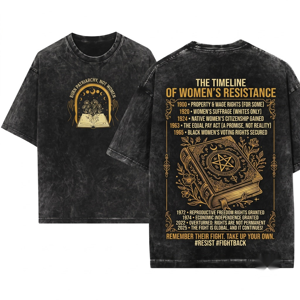 They Didnt Burn Witches Feminist Liberal Spooky Bury Patriarchy Women Unisex Wash T-Shirt