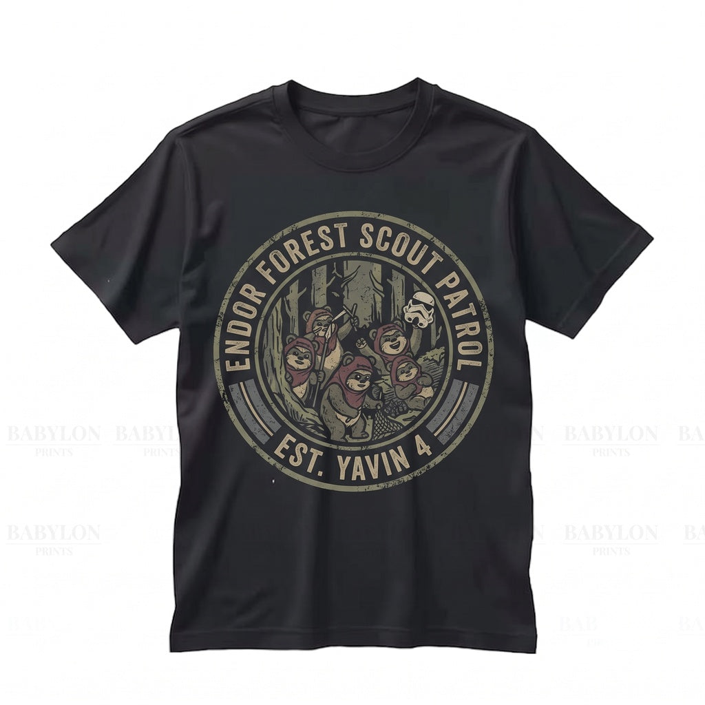 Cute Ewok Forest Moon of Endor Graphic Sci-Fi Gift Vintage Apparel Unisex TShirt