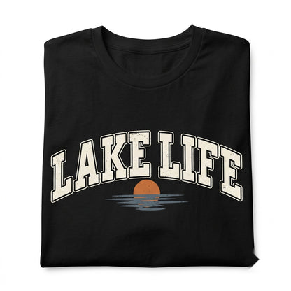 Lake Life Athletic Font Vacation Pullover Cabin Summer Apparel Unisex TShirt