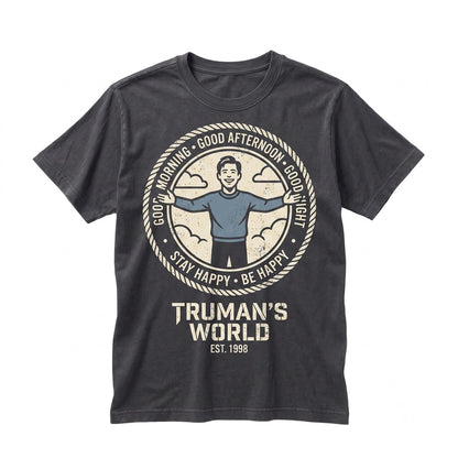 Vintage Truman Burbank 1990s Movie Poster Retro Film Print Unisex TShirt