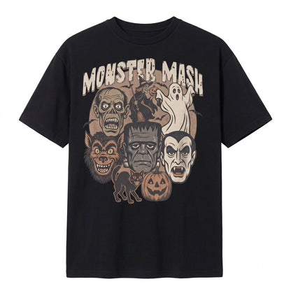 Retro Halloween Spooky Season Graphic Monster Mash Vintage Party Apparel Unisex TShirt