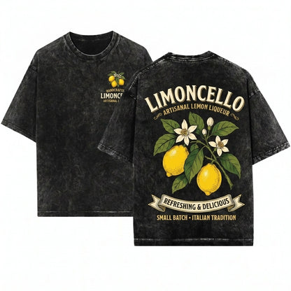 Italian Limoncello Amalfi Coast Summer Citrus Lemon Lover Gift Unisex Wash T-Shirt