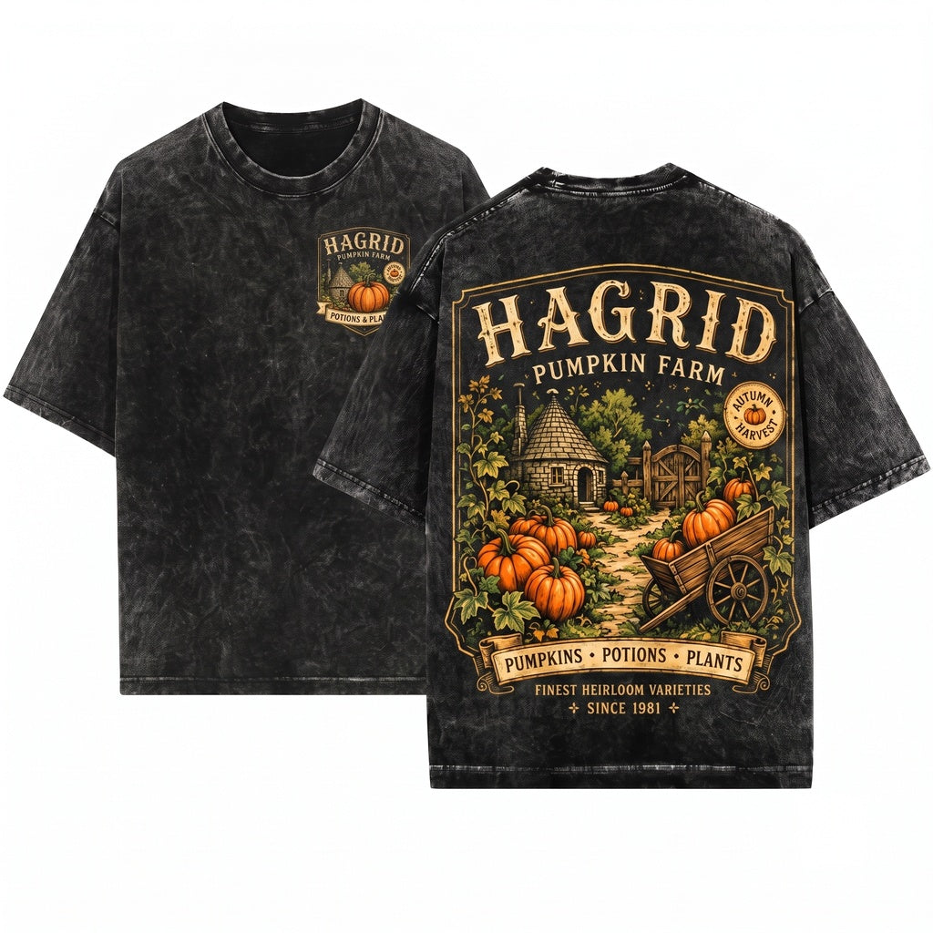Gamekeeper Wizard Pumpkin Patch Autumn Crewneck Sweatshirt Unisex Wash T-Shirt