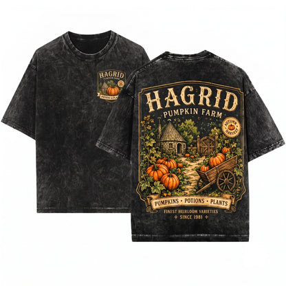 Gamekeeper Wizard Pumpkin Patch Autumn Crewneck Sweatshirt Unisex Wash T-Shirt