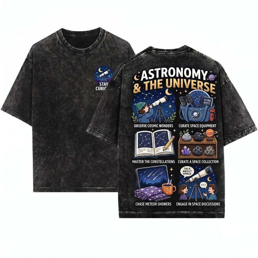 Things I Do In My Spare Time Stargazing Astronomy Lover Space Enthusiast Celestial Science Hobby Graphic Apparel Unisex Wash