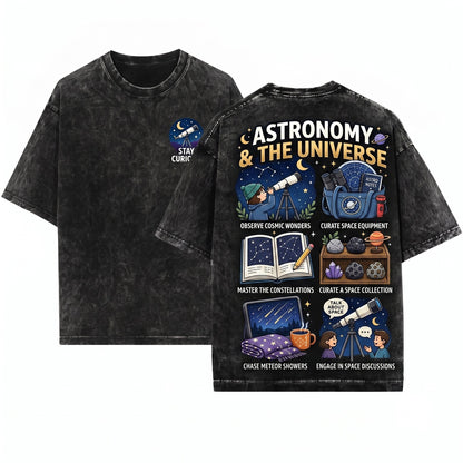 Things I Do In My Spare Time Stargazing Astronomy Lover Space Enthusiast Celestial Science Hobby Graphic Apparel Unisex Wash