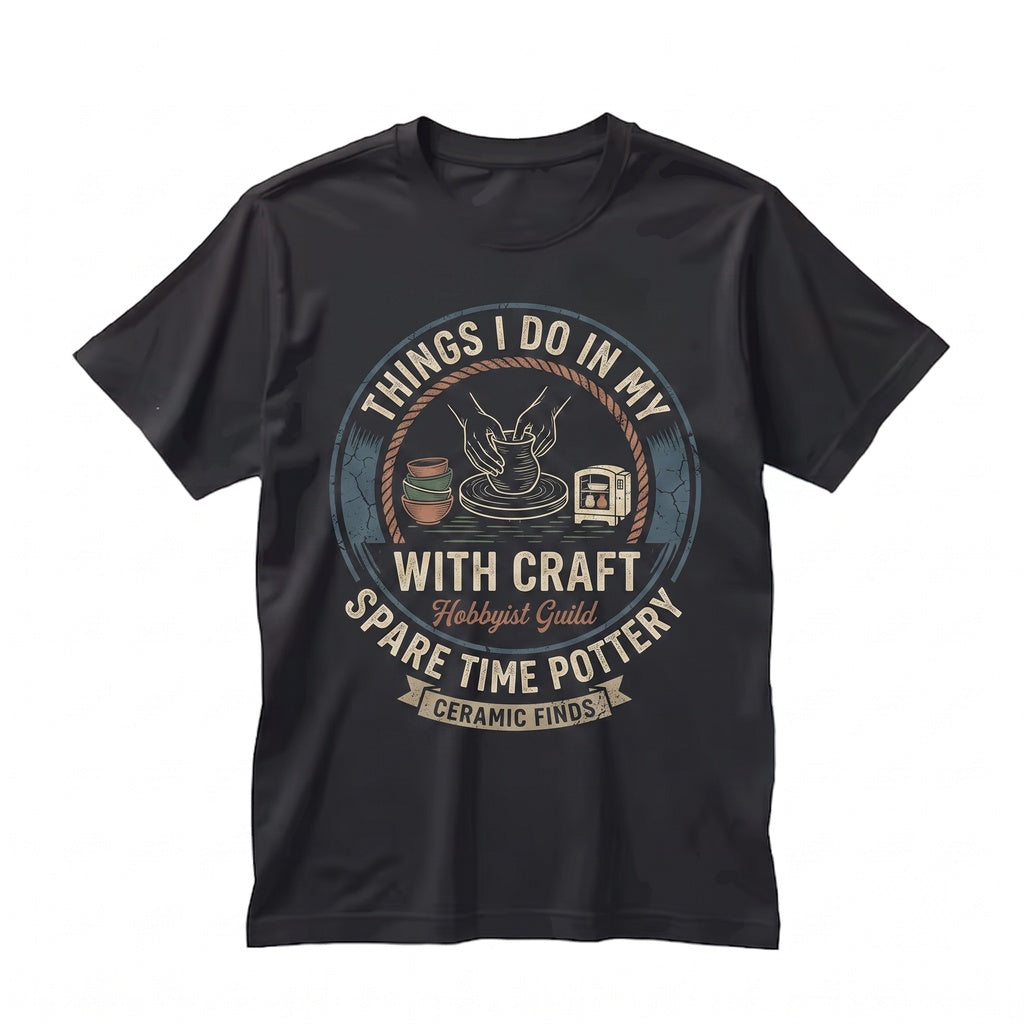 Funny Things I Do In My Spare Time Pottery Ceramics Lover Gift Graphic Illustration Unisex TShirt
