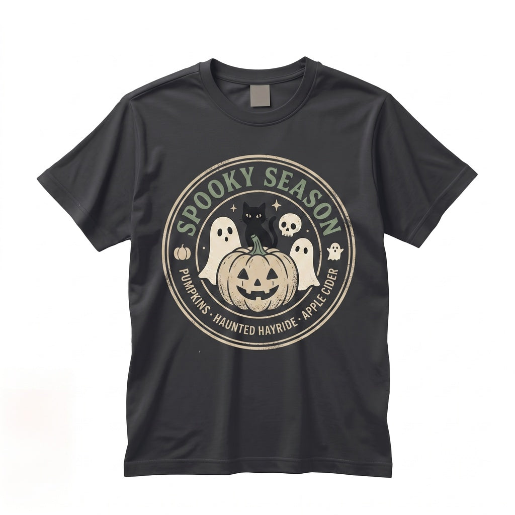 Halloween Spooky Season Pumpkin Fall Long Sleeve Gift Vibes Unisex TShirt