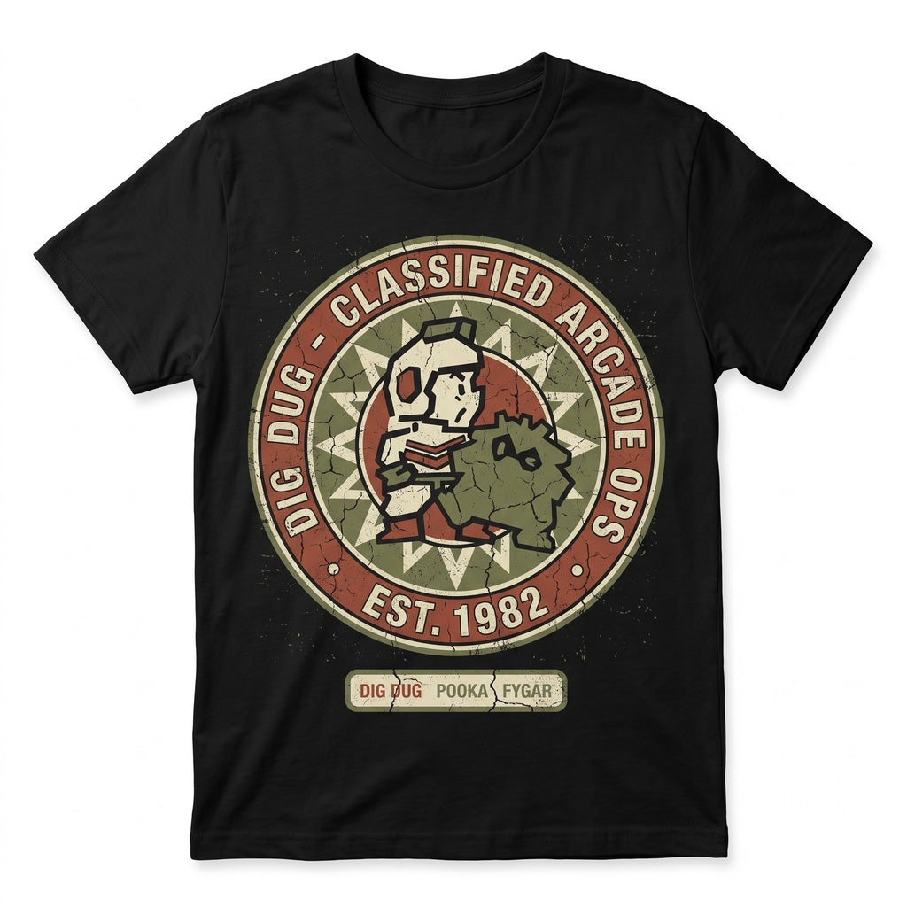 Vintage 80s Arcade Underground Miner Pixel Graphic Unisex TShirt