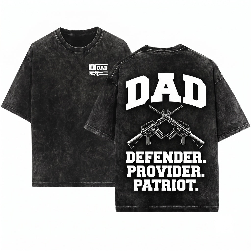 Patriotic Father Crossed Rifles Gun Lover Second Amendment Gift Unisex Wash T-Shirt