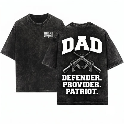 Patriotic Father Crossed Rifles Gun Lover Second Amendment Gift Unisex Wash T-Shirt