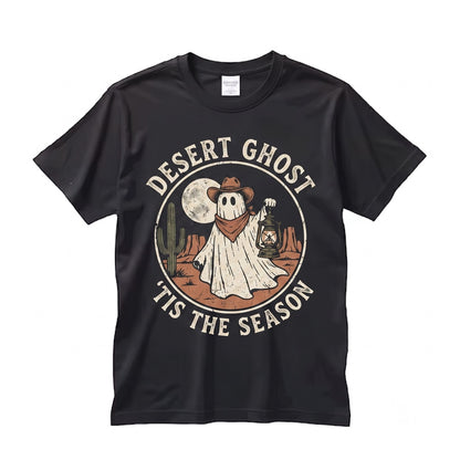Tis The Season Spooky Cowboy Ghost Desert Western Aesthetic Southwest Fall Holiday Apparel Unisex TShirt