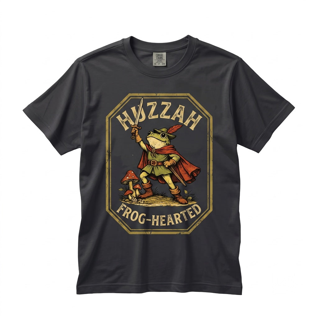 Funny Huzzah Frog Knight Renaissance Faire Whimsical Medieval Unisex TShirt