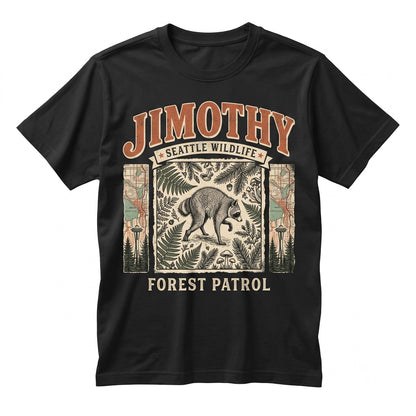 Jimothy Raccoon Viral Seattle Funny Round King Vintage Pacific Northwest Wildlife Unisex TShirt