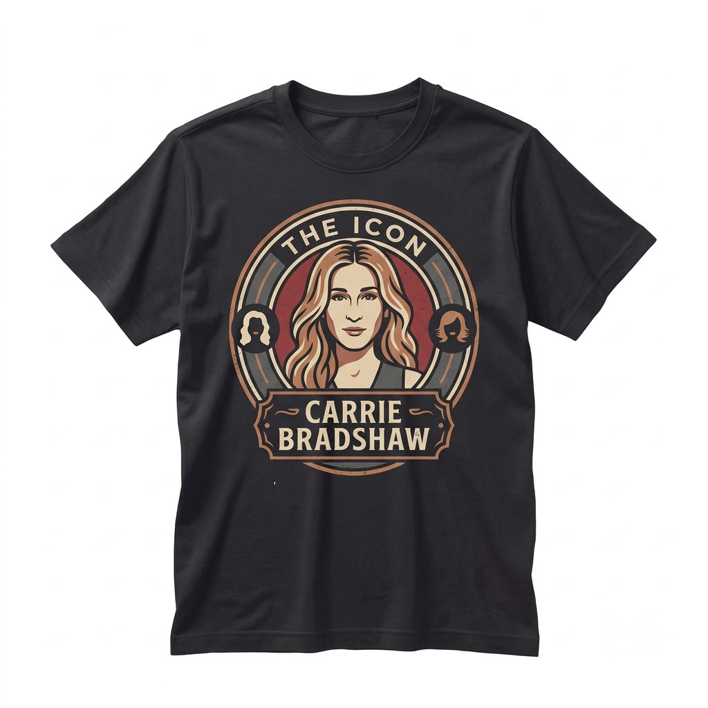 Carrie Bradshaw Vintage NYC Fashion Icon Retro Graphic Gift for Men Women Unisex TShirt