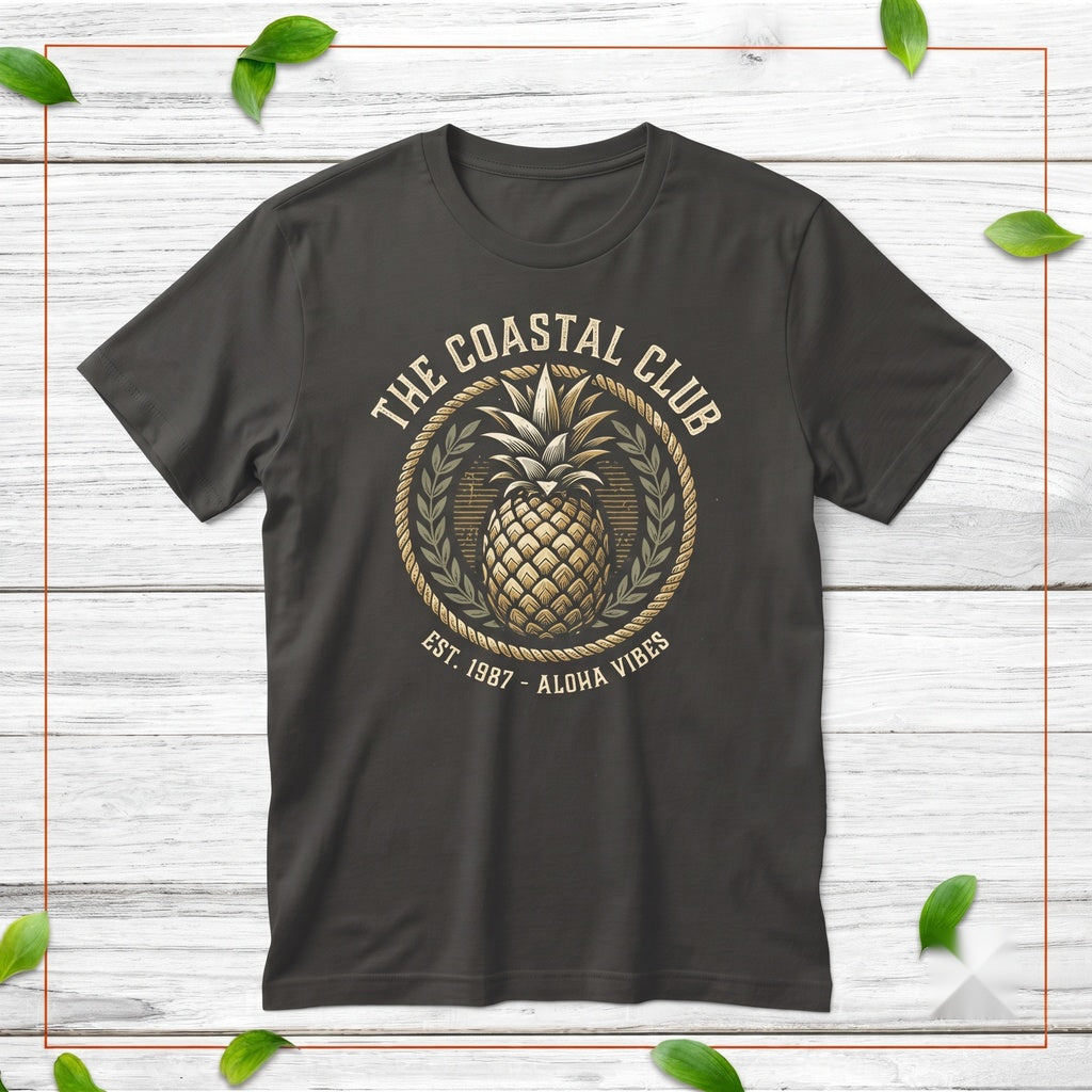 Pineapple Graphic Unisex Cotton Summer Apparel Beach Top TShirt
