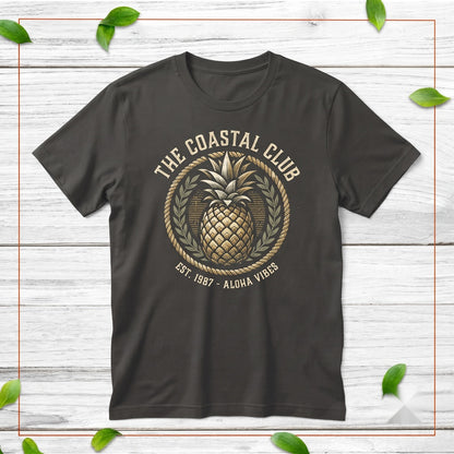 Pineapple Graphic Unisex Cotton Summer Apparel Beach Top TShirt