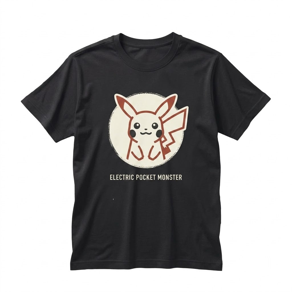 Japanese Retro Electric Mouse Graphic Sakura Landscape Anime Vintage Wash Oversized Unisex TShirt