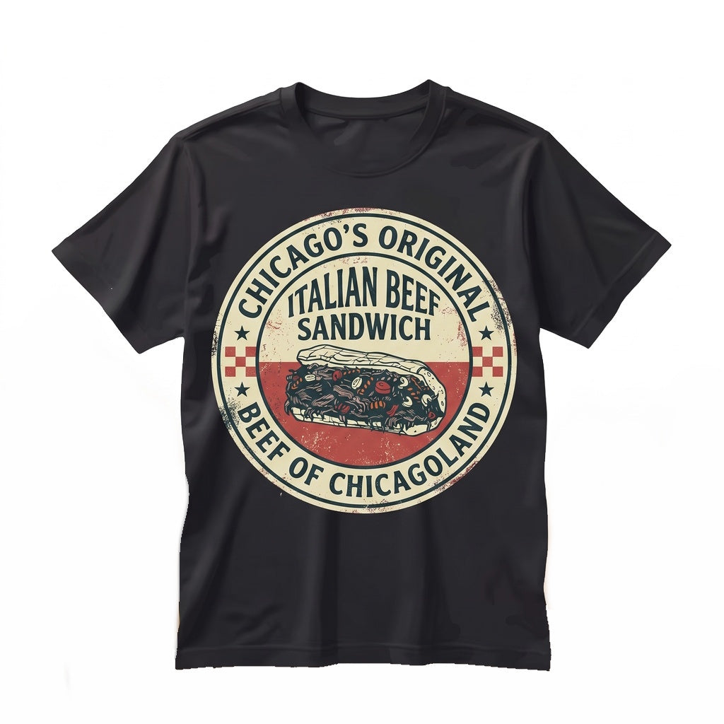 Original Beef Poster Retro TV Show Chicagoland Kitchen Wall Art Graphic Print Unisex TShirt