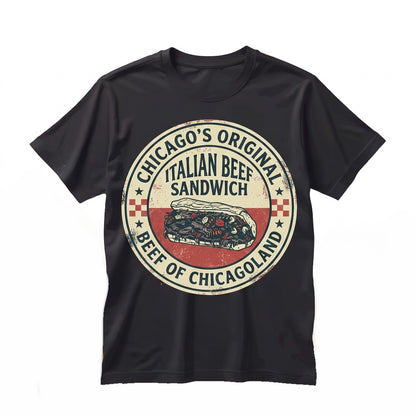 Original Beef Poster Retro TV Show Chicagoland Kitchen Wall Art Graphic Print Unisex TShirt