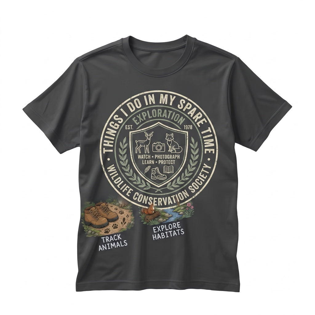 Things I Do In My Spare Time Nature Lover Wildlife Enthusiast Graphic Unisex TShirt