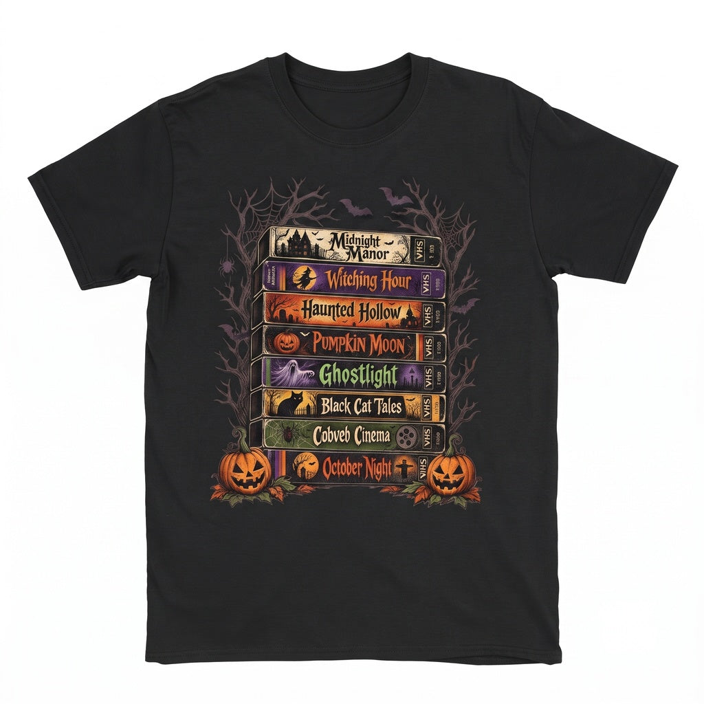 Vintage Halloween Vhs Graphic Retro Spooky Season Apparel Funny Horror Movie Outfit Unisex TShirt