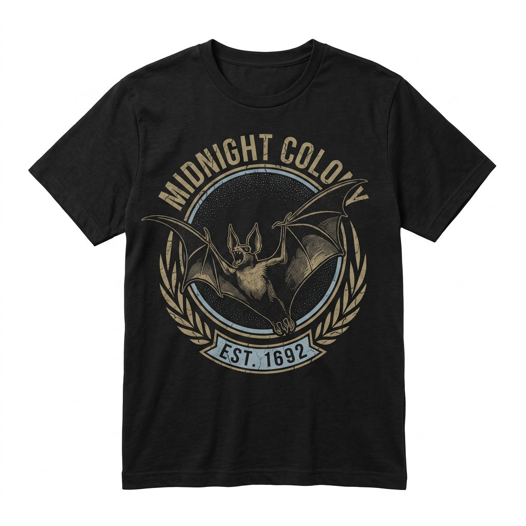 Gothic Bat Dark Academia Apparel Vintage Spooky Animal Lover Graphic Cotton Unisex TShirt