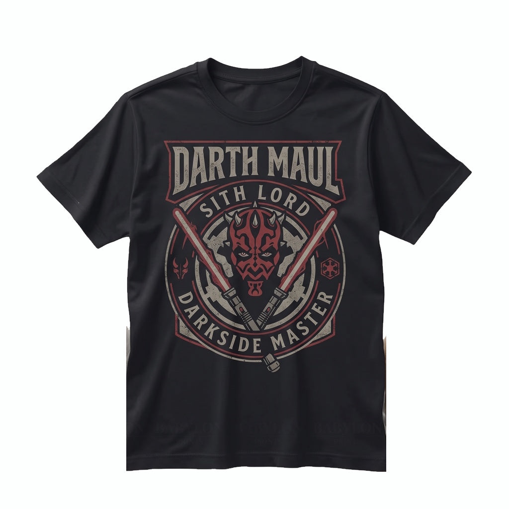 Vintage Darth Maul Shadow Lord Graphic Cotton Apparel, Phantom Menace Retro Dark Side Unisex TShirt