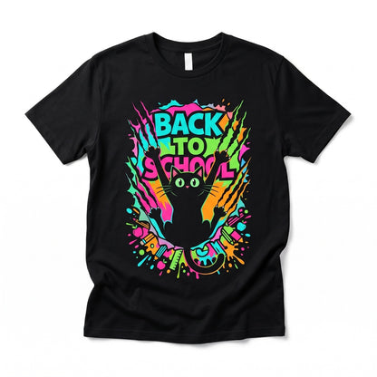 Funny Hanging Black Cat Back To School Cute Teacher Student Gift Unisex TShirt