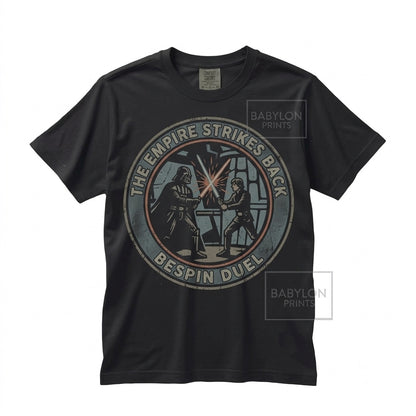 Vintage Galactic Empire Movie Poster Retro Sci-Fi Dark Lord Jedi Knight Fan Gift Graphic Unisex TShirt