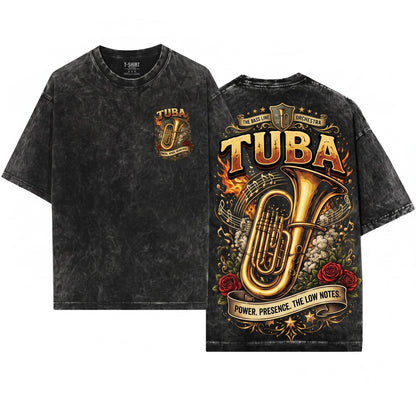 Brass Instrument Band Member Feel The Low Notes Orchestra Musician Gift Tuba Player Unisex Wash T-Shirt