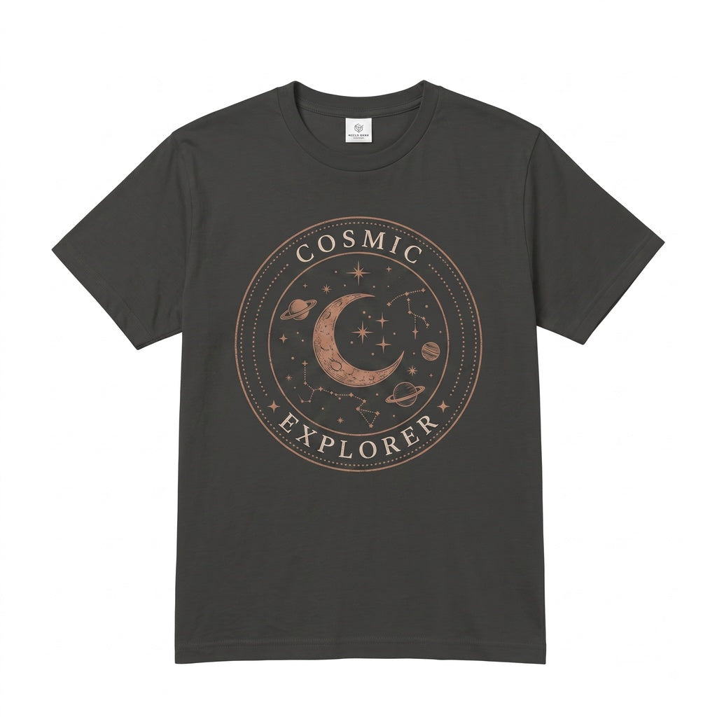 Celestial Moon Stars Graphic Boho Astrology Aesthetic Cosmic Starlight Space Night Sky Unisex TShirt