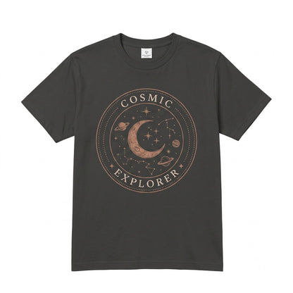 Celestial Moon Stars Graphic Boho Astrology Aesthetic Cosmic Starlight Space Night Sky Unisex TShirt