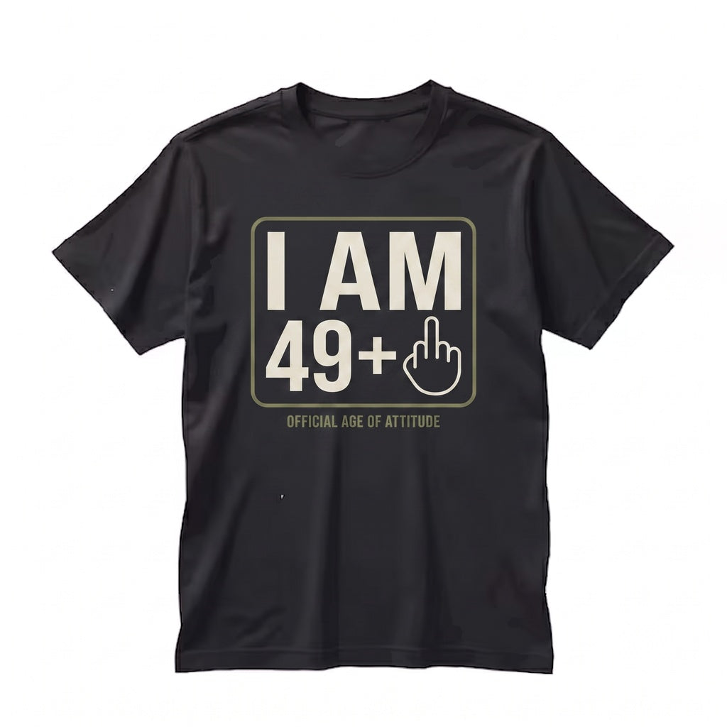 Funny 50th Birthday Gift Middle Finger Mom Dad Bday Party Apparel Graphic Humor Novelty Tops Unisex TShirt