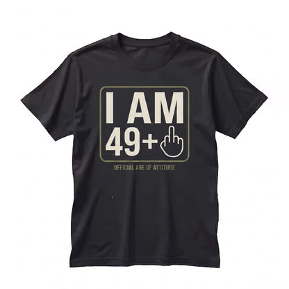 Funny 50th Birthday Gift Middle Finger Mom Dad Bday Party Apparel Graphic Humor Novelty Tops Unisex TShirt
