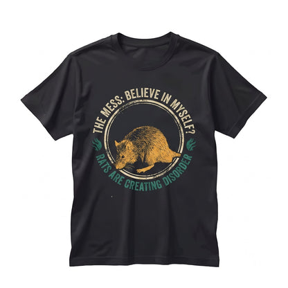 Believe In Myself Funny Rat Positivity Affirmation Graphic Vintage Rodent Pet Meme Unisex TShirt