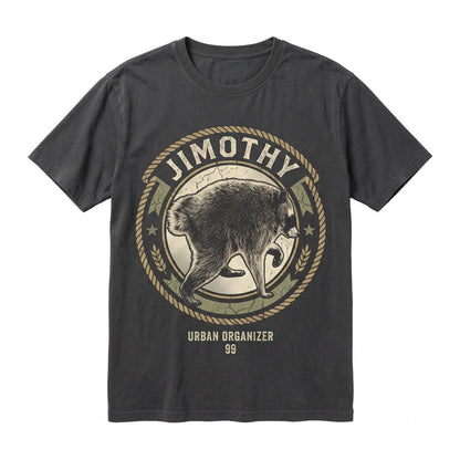 Jimothy Raccoon Vintage Funny Wildlife Graphic Seattle Trash Panda Gift Unisex TShirt