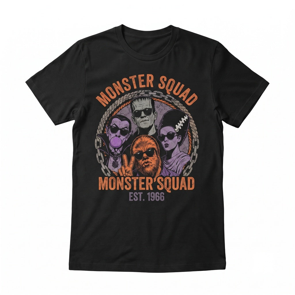 Retro Halloween Monster Selfie Apparel Frankenstein Werewolf Dracula Bubblegum Funny Spooky Season Unisex TShirt