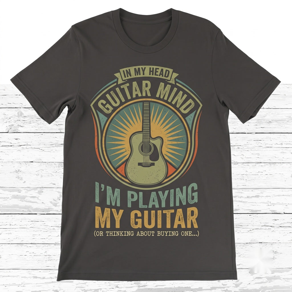 Funny Vintage Guitar Player Gift Musician Instructor Songwriter Rock Band Lover Unisex TShirt