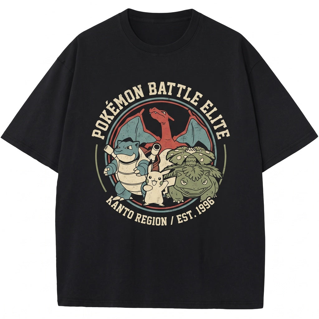 Vintage Anime Comic Panel Graphic Retro Washed Pocket Monster Oversized Gift Unisex TShirt