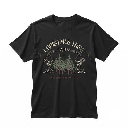 Christmas Tree Farm Vintage Cozy Winter Oversized Crewneck Sweater Unisex TShirt