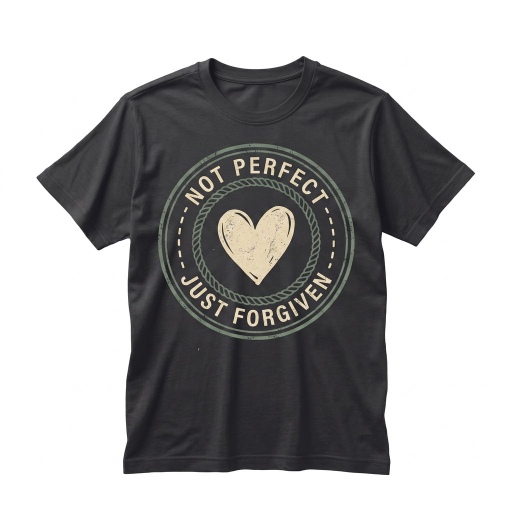 Not Perfect Just Forgiven Christian Jesus Lover Religious Faith Based Gift Unisex TShirt