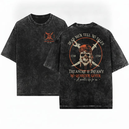 Pirates Of The Caribbean Dead Men Tell No Tales Vintage Retro 90s Movie Graphic Unisex Wash T-Shirt