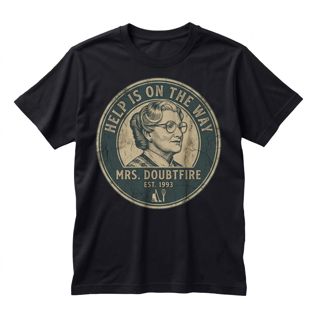 Vintage 90s Mrs Doubtfire Movie Graphic Retro Scottish Nanny Funny Comedy Merch Unisex TShirt
