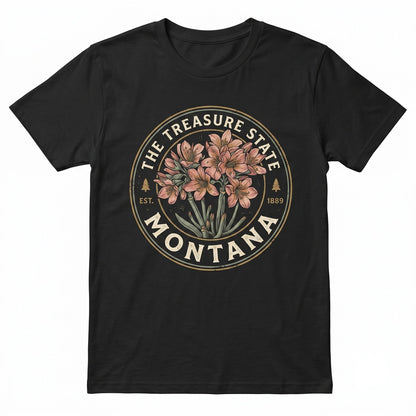Montana State Flower Botanical Gardening Travel Gift for Mother Girlfriend Unisex TShirt